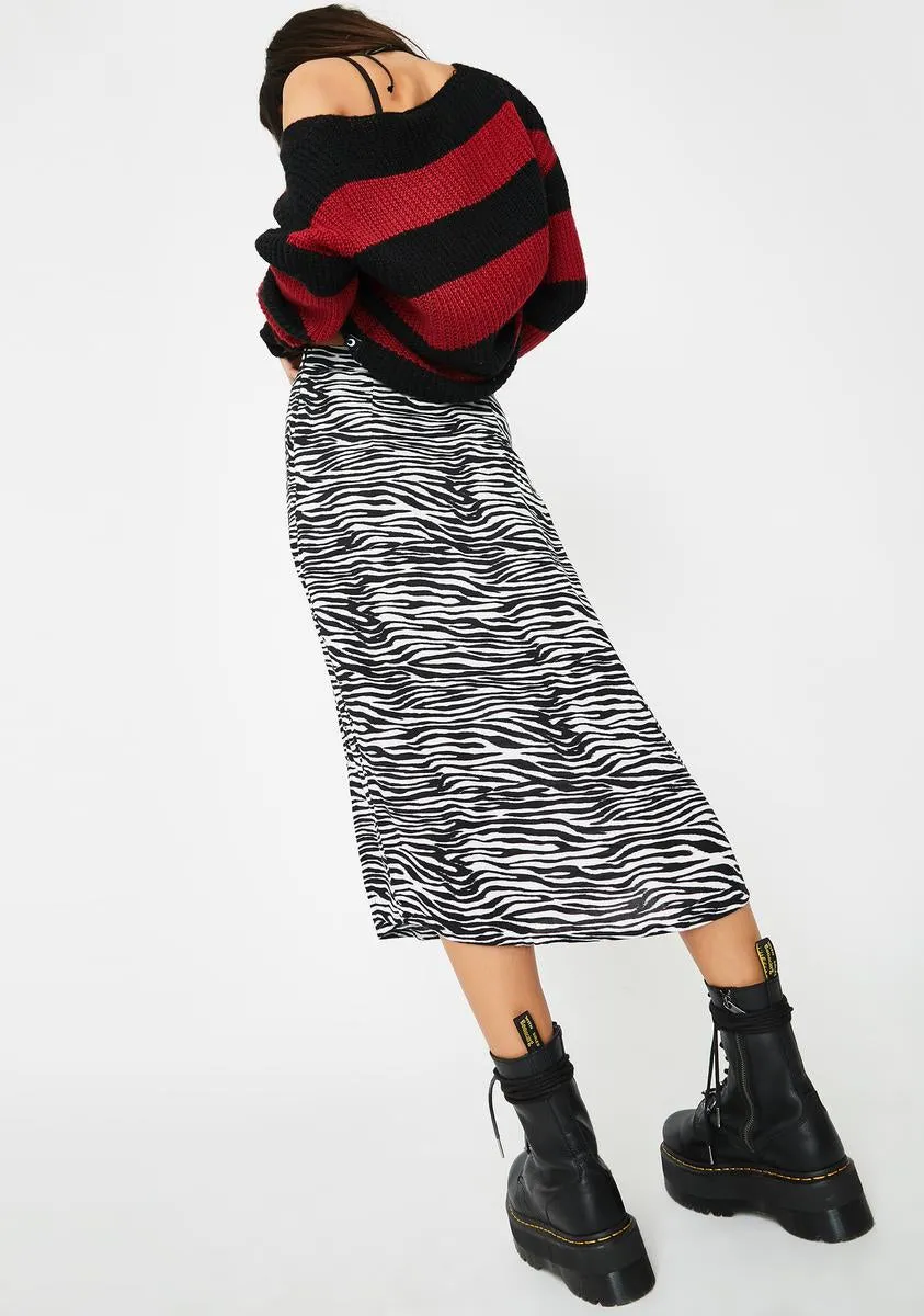 Zebra Saika Skirt-