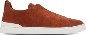 ZEGNA Orange Triple Stitch Sneakers