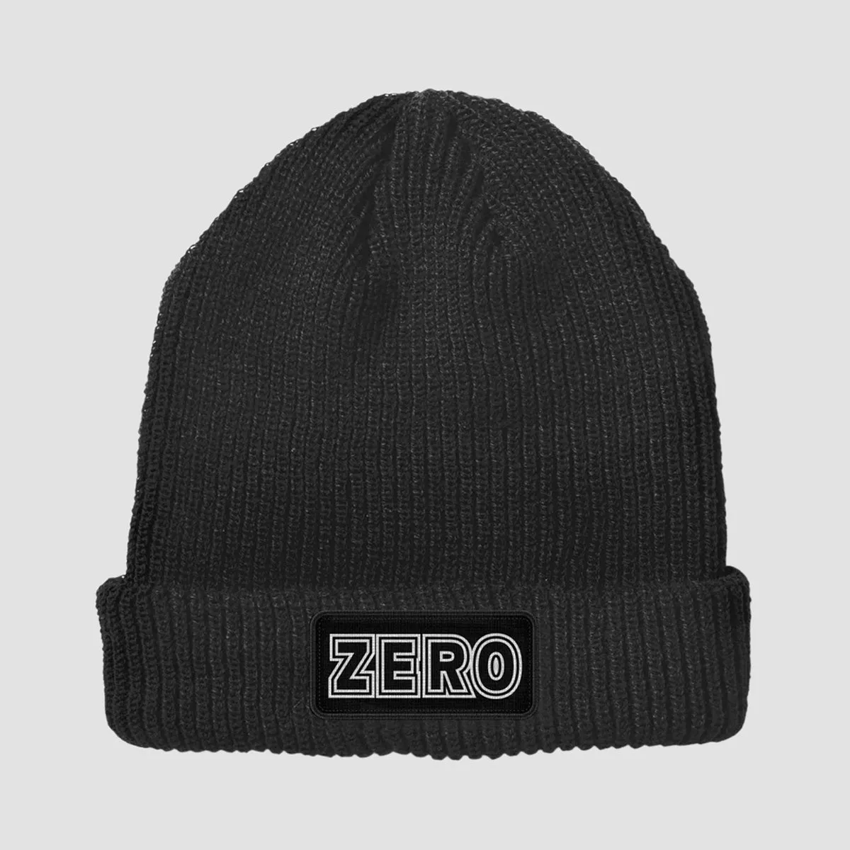 Zero Bold Patch Watchcap Beanie Black